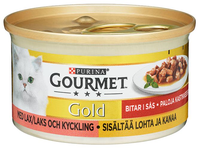 Hovedbilde Gold Mousse Laks&Kylling Gourmet 85g.