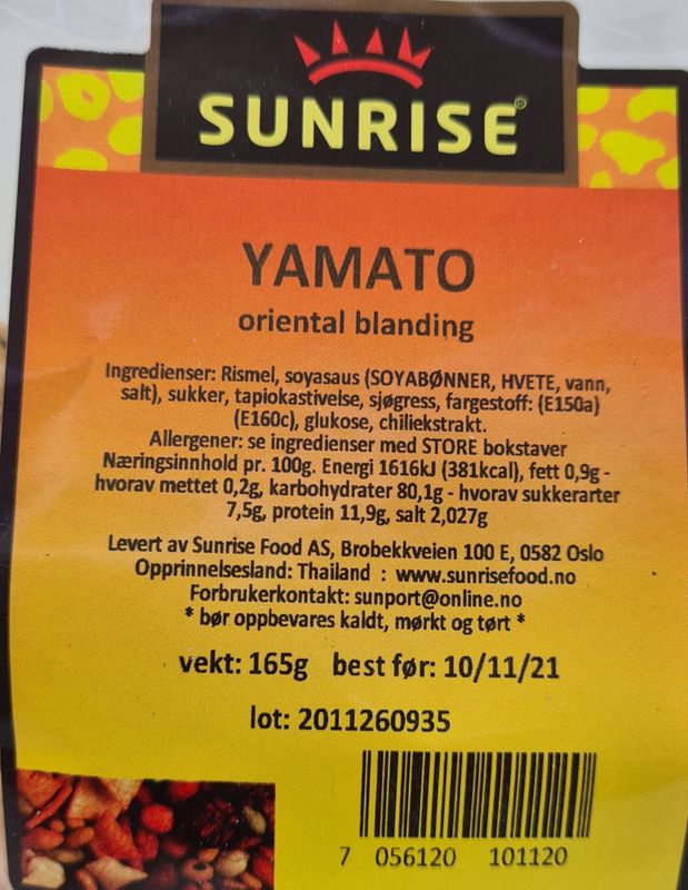 Yamato Oriental Blanding Sunrise 145g.
