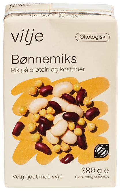 Hovedbilde  Vilje Bønnemix Økologisk 380g.