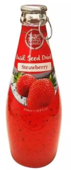 Hovedbilde Heera Basil Seed Strawberry Drink 290ml.