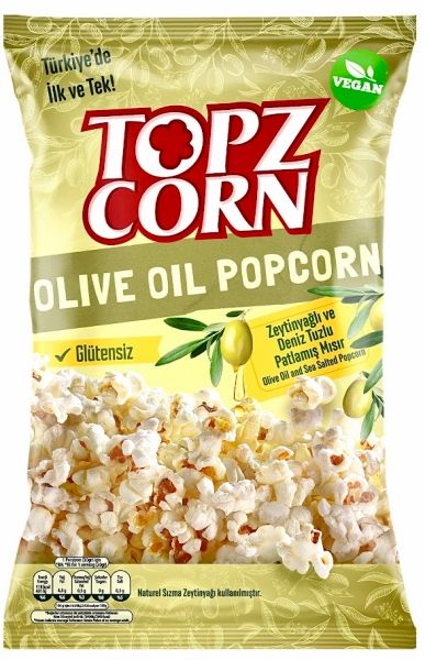 Popcorn m/Oliven Olje& Havsalt Topzcorn 120g.