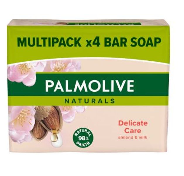 Palmolive Håndsåpe Delicate Care Almond Milk 90gx4 bars.