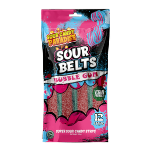 Hovedbilde Sour Belts Bubble Gum 100g./ Halal-Vegan
