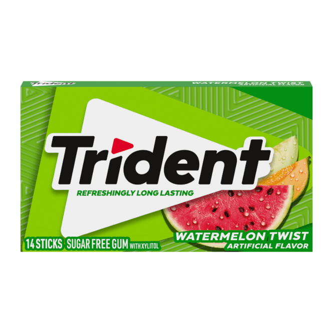 Hovedbilde Trident Watermelon Twist Sugar Free Gum 26g.