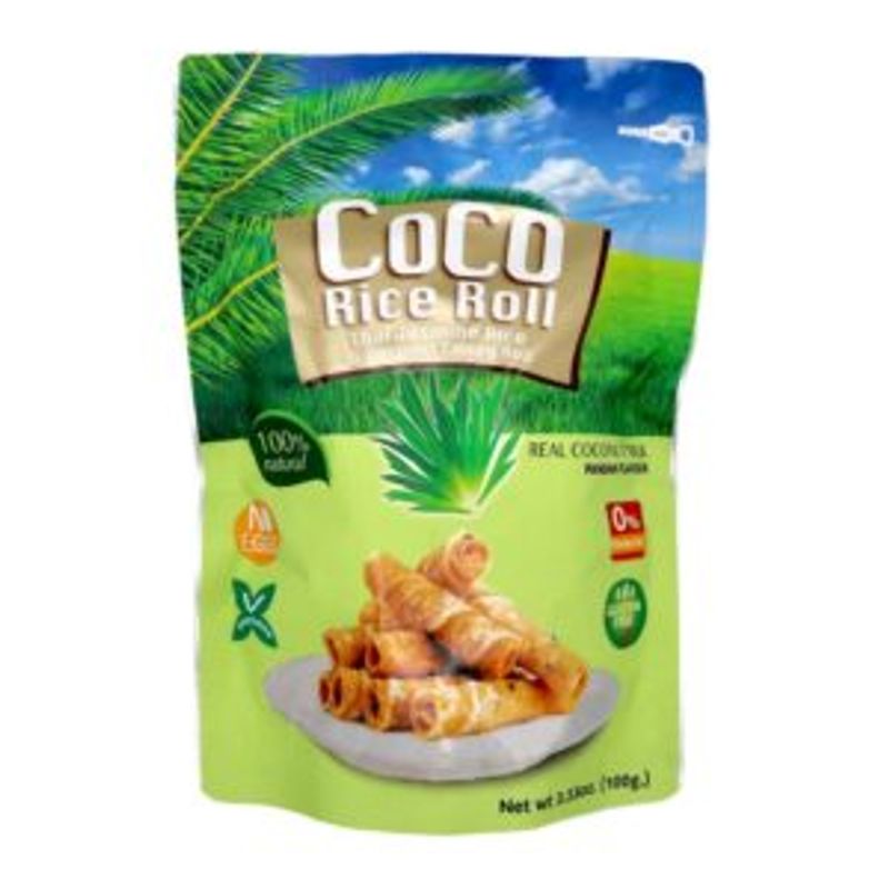 Coco Rice Roll  Pandan 100g.