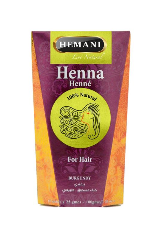 Burgundy Henna Hemani 4x25g.