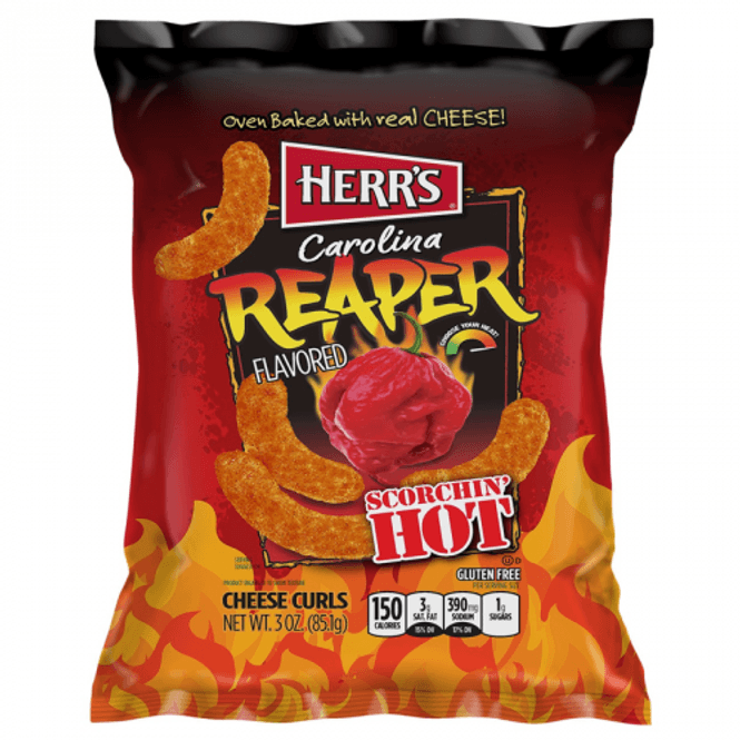 Hovedbilde Herr's Carolina Reaper Flavoured Cheese Curls ...