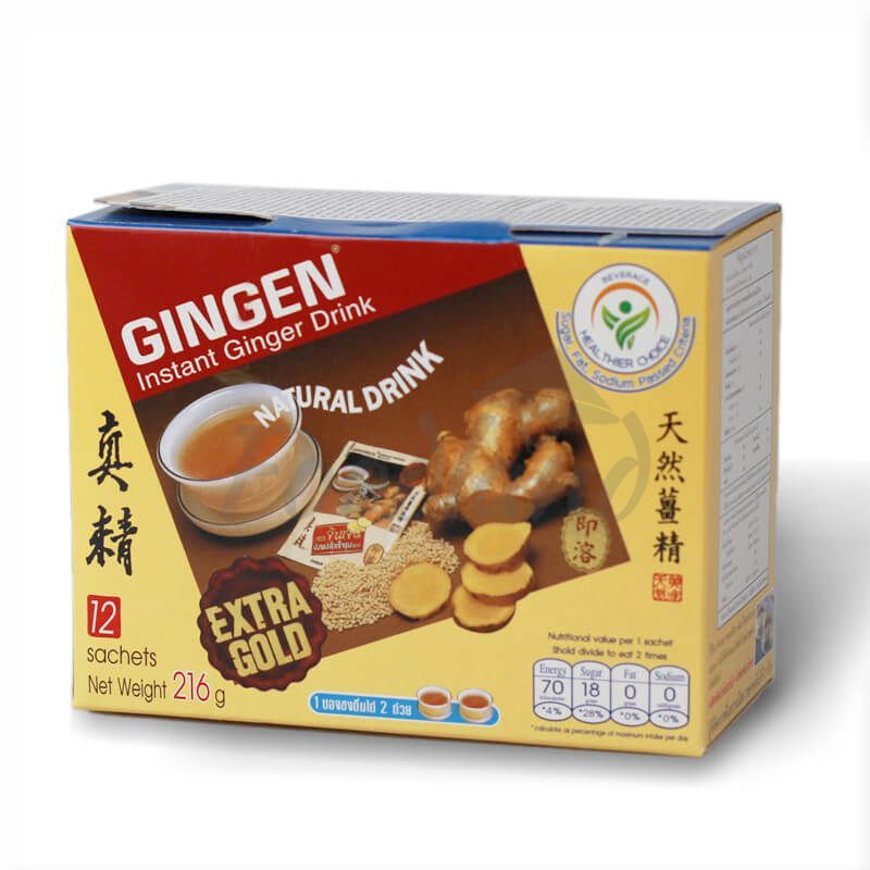 Gingen Instant Ginger Drink Extra Gold 216g.