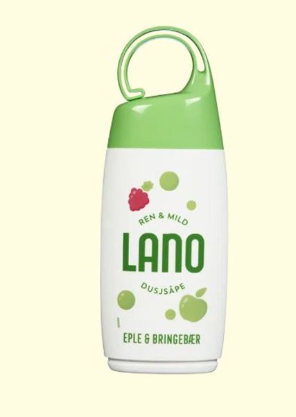 Lano Dusjsåpe Eple& Bringebær 250ml.