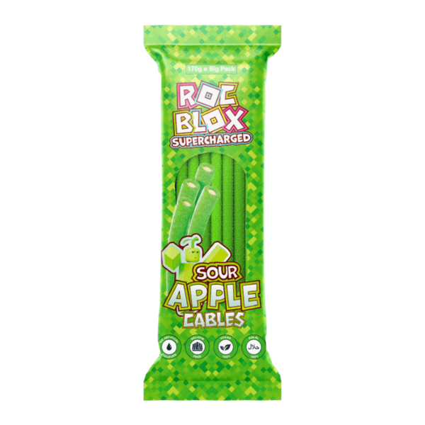 Rocblox Sour Apple Cables 170g./ Halal