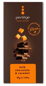 Hovedbilde Perlege Stevia Milk Chocolate&Caramel 85g.