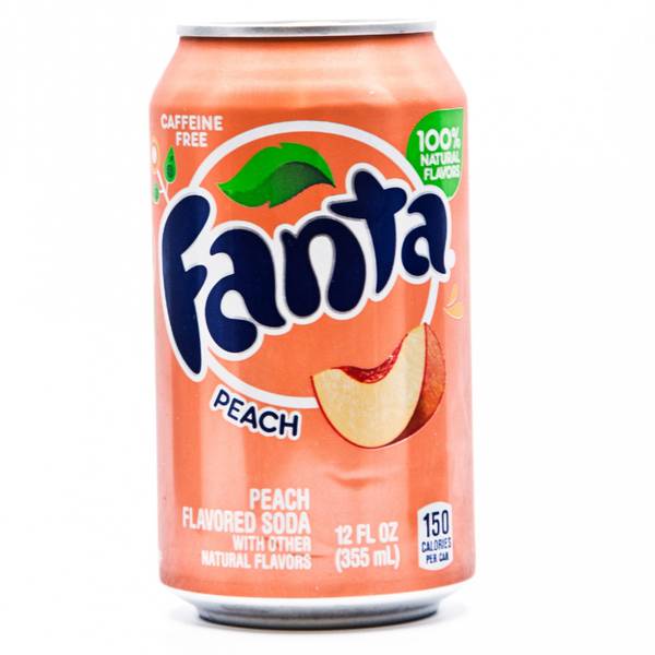 Fanta Peach 355ml.  USA