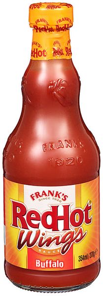 Redhot Wings Sauce Frank's 354ml.
