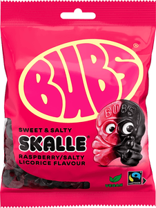Hovedbilde Bubs Sweet& Salty Skalle Raspberry/ Salty  90g. ...