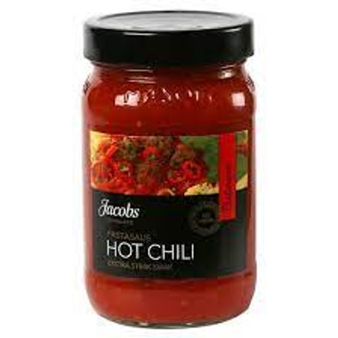 Hovedbilde Pastasaus Hot Chili Jacobs 450g.