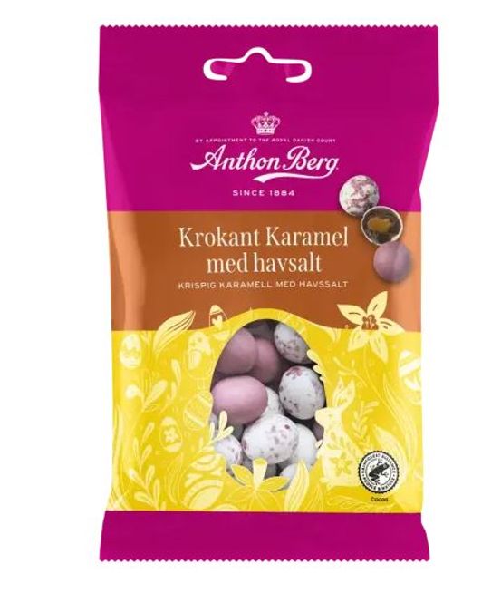 Hovedbilde Anthon Berg Krokant Karamel med Havsalt 80g.