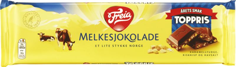 Melkesjokolade Med Toppris Freia 190g.
