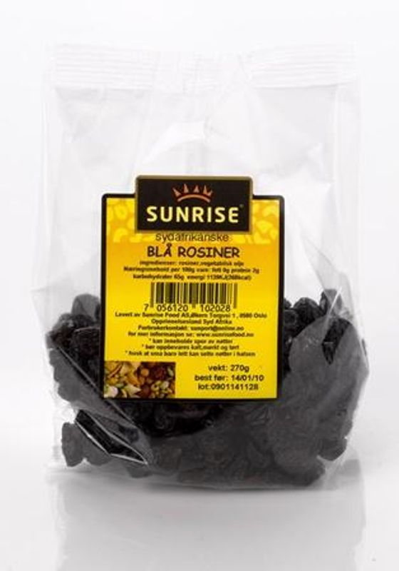 Blå Rosiner Sunrise 220g.