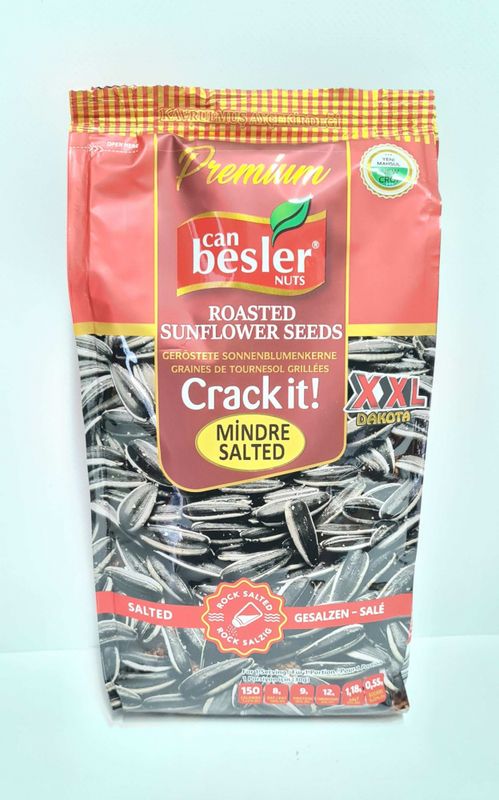 Solsikkefrø Svart m/Skall Mindre Salt Besler 300g.