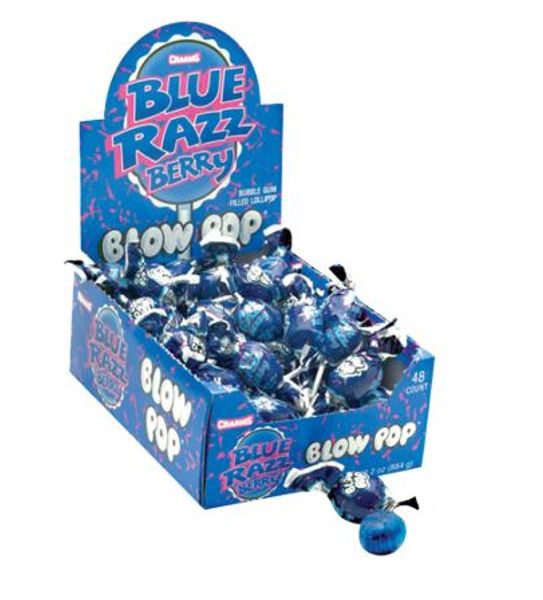 Charms POPS Blue Razz Blow Pop 18g.