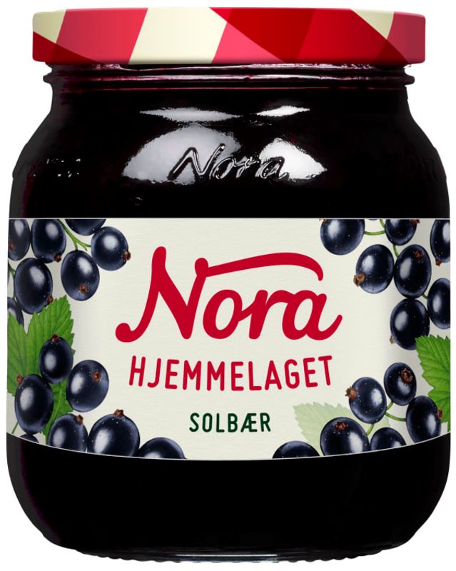 Nora Solbærsyltetøy Hjemmelaget 400g.