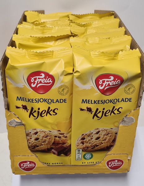 Melkesjokolade Kjeks Freia 184g*10st. Hele Eske