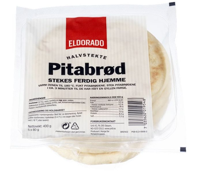 Pitabrød Eldorado 400g.