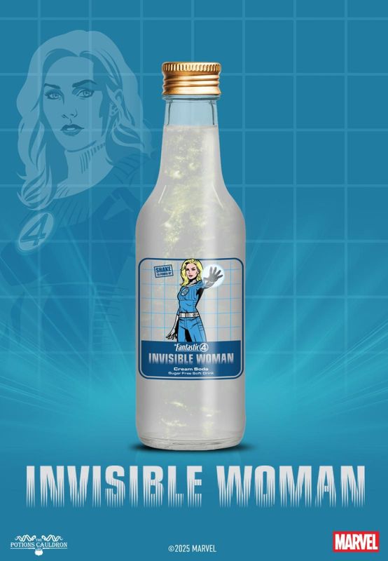 Marvel Fantastic Four - Invisible Woman Cream Soda 330ml.