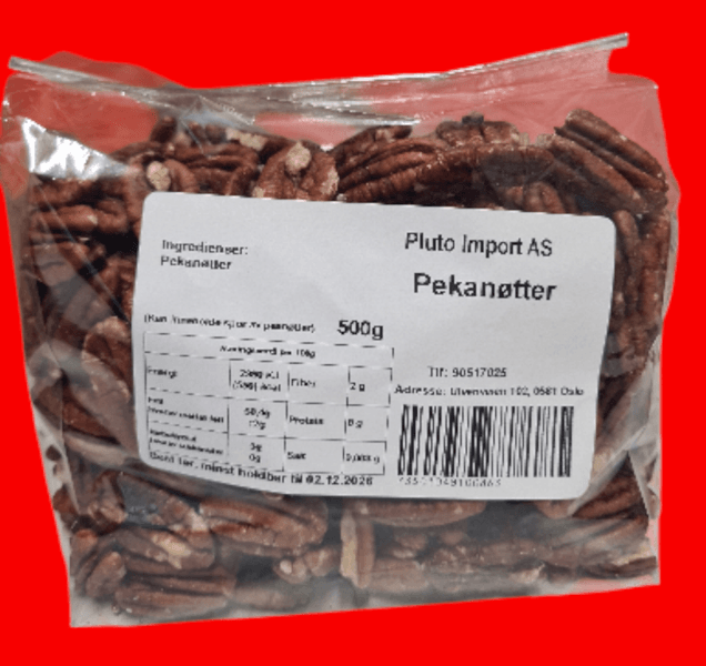 Pekanøtter Pluto 500g.